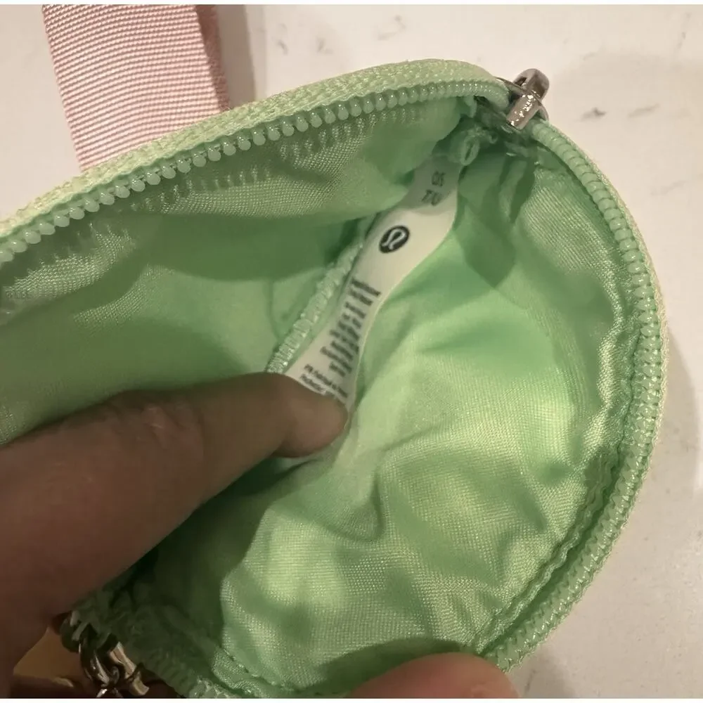 Lululemon Dual Pouch Wristlet Citrus Lime And Green Colorway